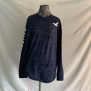 Hollister shirt size medium blue and white